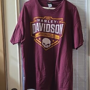Harley-Davidson Burgundy Skull Tee